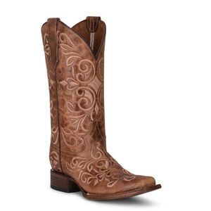 Circle G Women's Honey Embroidery Square Toe Boot